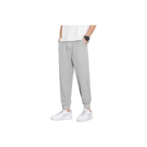 Tonlion Casual Pants Unisex Light Gray