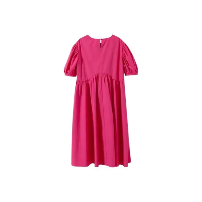 Lookinto Short Sleeved Dresses Women's Dragon Fruit-1