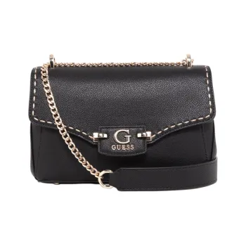 GUESS Artificial Leather Envelope Bag Shoulder Bags Medium Size Women's Black