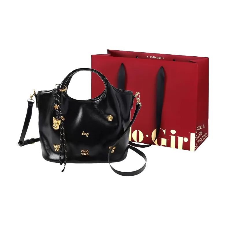 GOX PU One Shoulder Handbags Women's White/Black-5