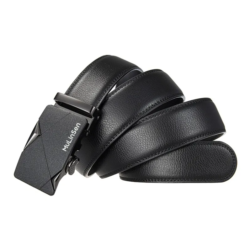 Mulinsen Cow Leather Belts Men's Width 3.5CM-2