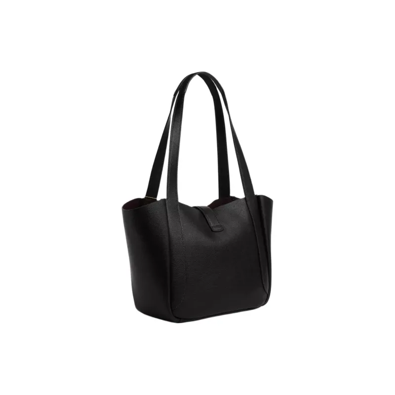 COACH Hadley Double Sided Leather Tote Bag, Shopping Bag, Handbag, Shoulder Bag Tubas Women's Black-1