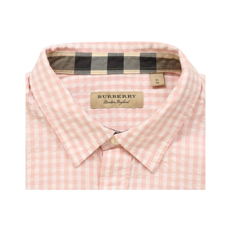 Burberry Shirt Men's Light Pink Red-2