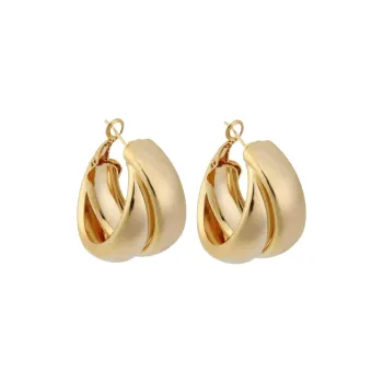 Rhymes Gold Plated Copper Earrings Women's