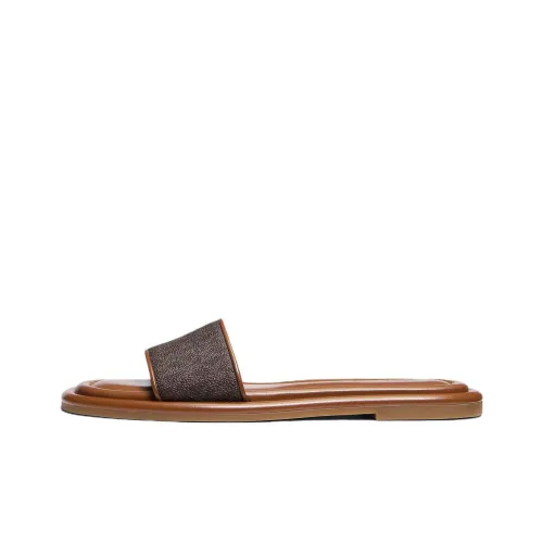 MICHAEL KORS Slide Slippers Women's Brown