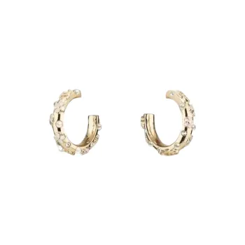 CHANEL Hoop Earrings Women's Gold