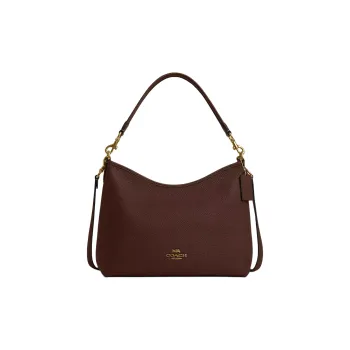 COACH LAUREL Leather One Shoulder Handbag Large Size Women's Maple Leaf Red