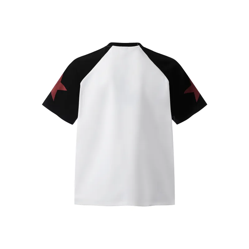 VINMUK Raglan Sleeve T Shirt Unisex White-1