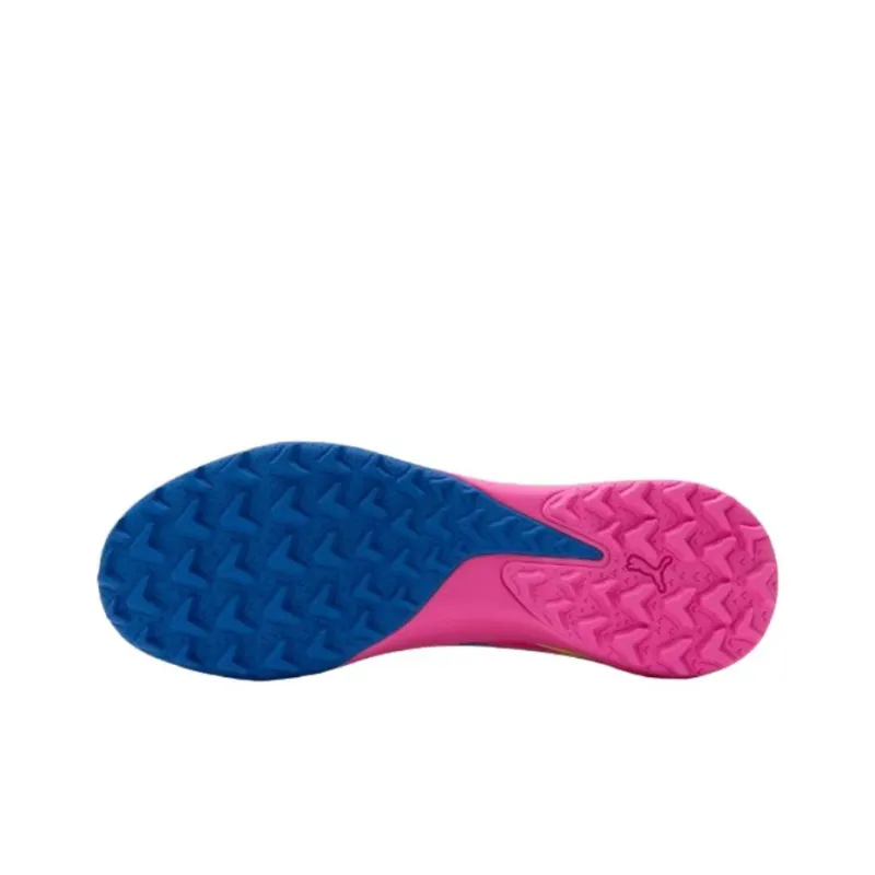 PUMA Ultra Match Anti Slip Wear Resistant Soccer Shoes Men's Pink Blue Yellow-4