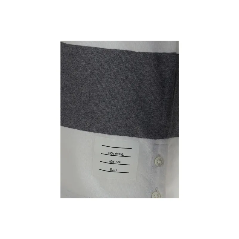 THOM BROWNE Classic 4 Bar Rugby Polo-2