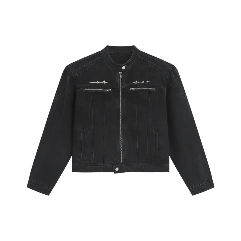 WARNING LIGHT Denim Jacket Unisex-2