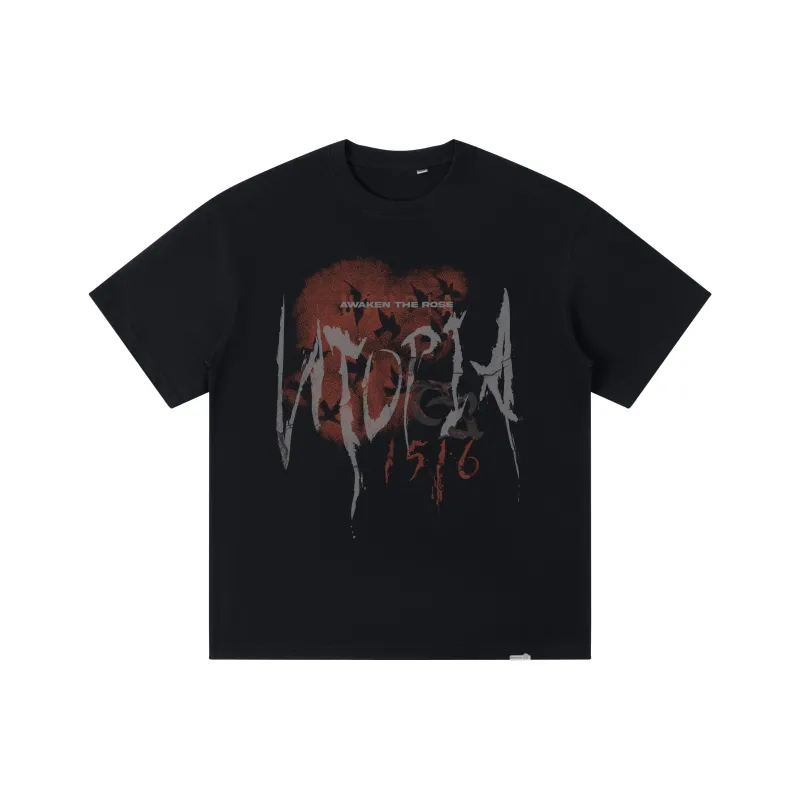 AWAKEN THE ROSE T Shirts Unisex Black-0