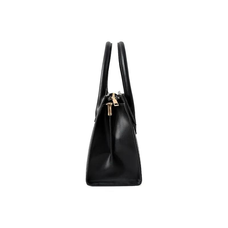 Vigno Synthetic Leather One Shoulder Crossbody Tote Bag Regular Women's Black-4