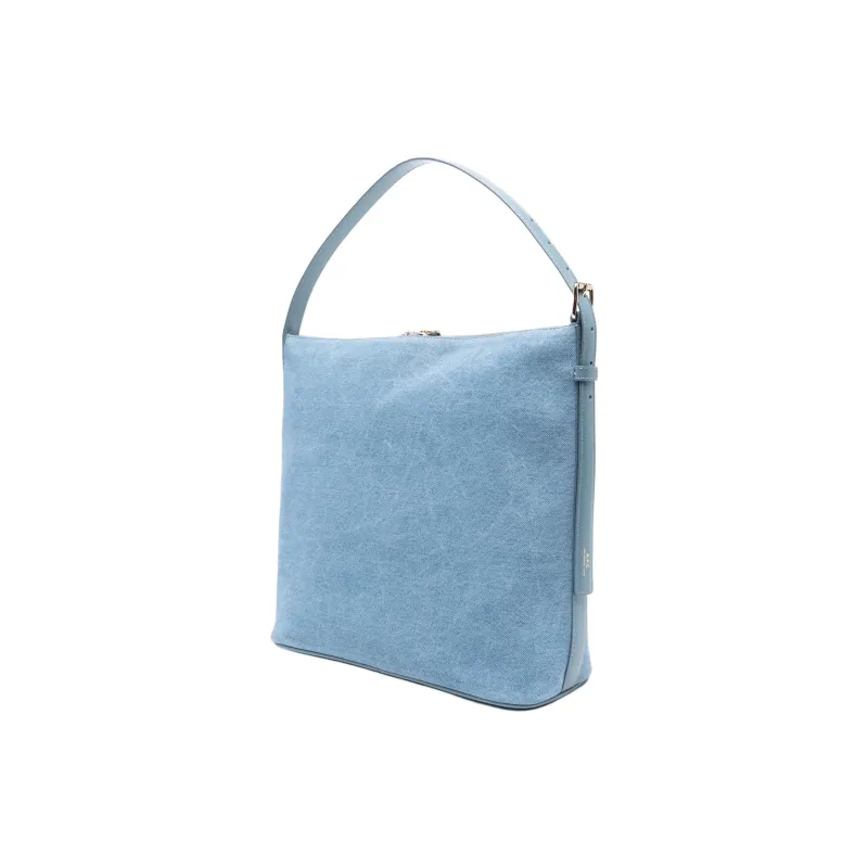 A.P.C Cotton Handbag Shoulder Bag Women's Blue-2