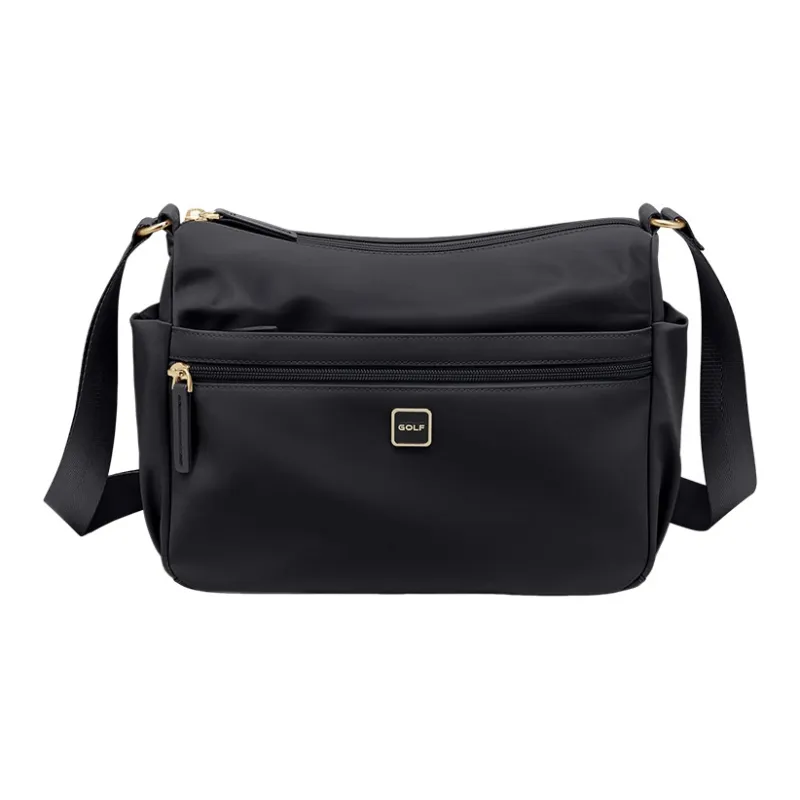 GOLF Fabric Shoulder Bag, Crossbody Bag Regular Women's Apricot/Elegant Black-8