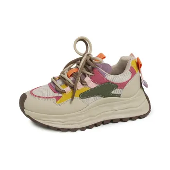 Green Feet Abrasion Resistant Slip Resistant Mid Top Chunky Sneakers Women's
