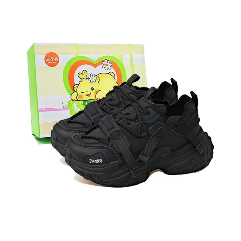 Budding Bear Anti Slip Wear Resistant Breathable Lightweight Height Increasing Low Top Chunky Sneakers Women's-10