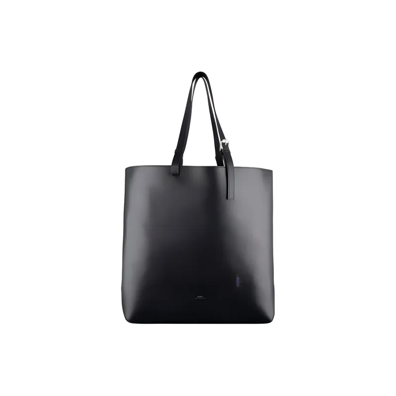 A.P.C Polyurethane And Polyester Blend Tote Bag Shopping Bag Handbag Shoulder Bag Men's Black-0
