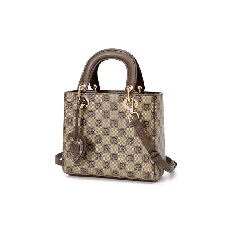 RED DRAGONFLY PVC One Shoulder Handbag Unisex Coffee-1