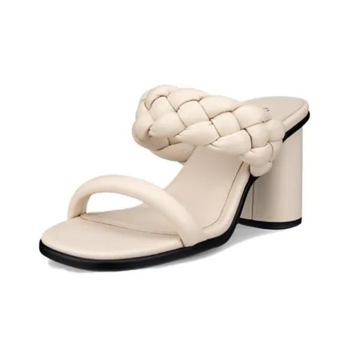 Ecco Slide Slippers Women's Lime Gray