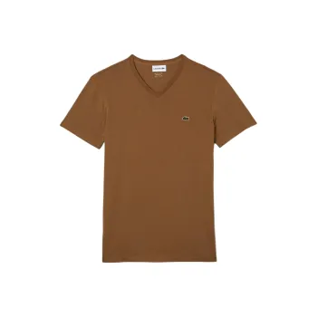 LACOSTE T Shirts Men Brown