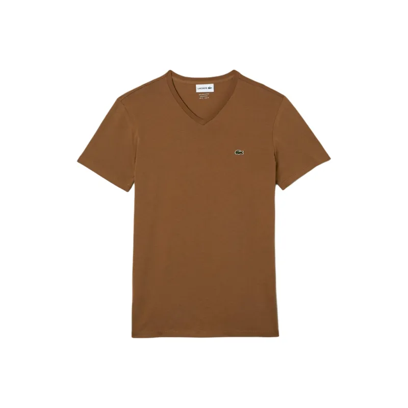 LACOSTE T Shirts Men Brown-0