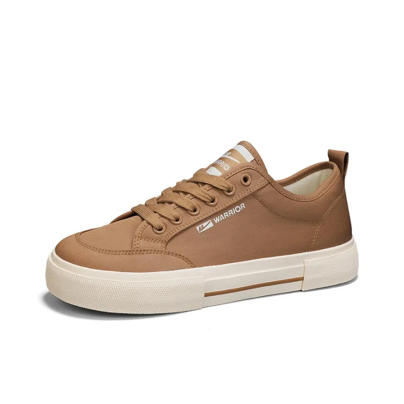Warrior Slip Resistant Height Increasing Coverage Low Top Canvas Shoes Men's Khaki-1