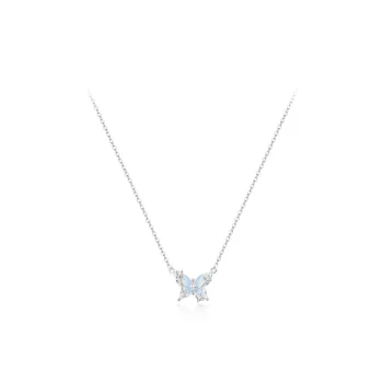 LUYUO S925 Silver Girlish Heart Big Everyday Commute Versatile Premium Feel Gift Box Set Necklace Women's