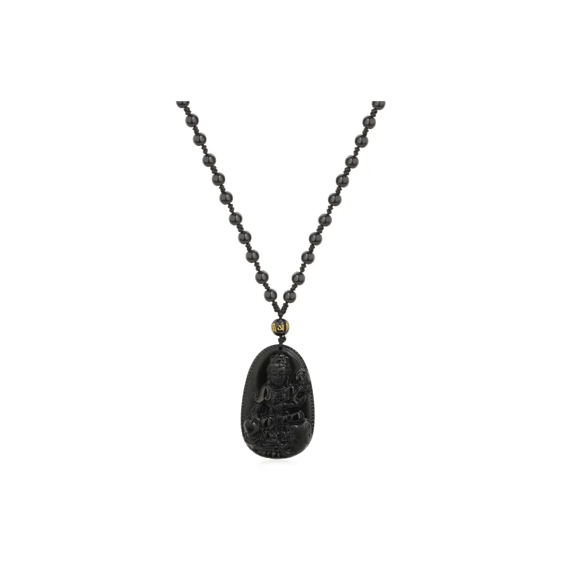 HOLLY RYAN Obsidian New Chinese Style Eight Guardian Gods Necklace Unisex-3