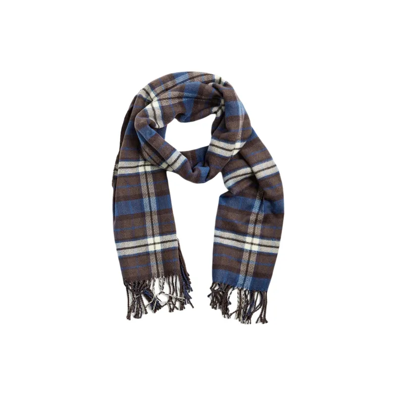 ZARA Polyester Knit Scarves Men's Chocolate-1