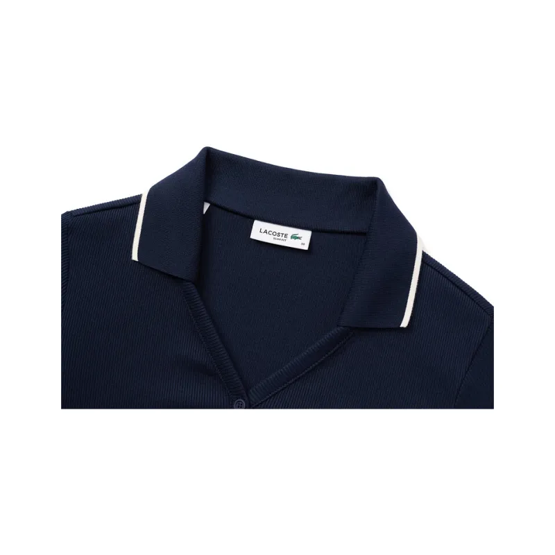 LACOSTE SS25 Polo Shirt Women's Navy Blue/White Multicolor-2