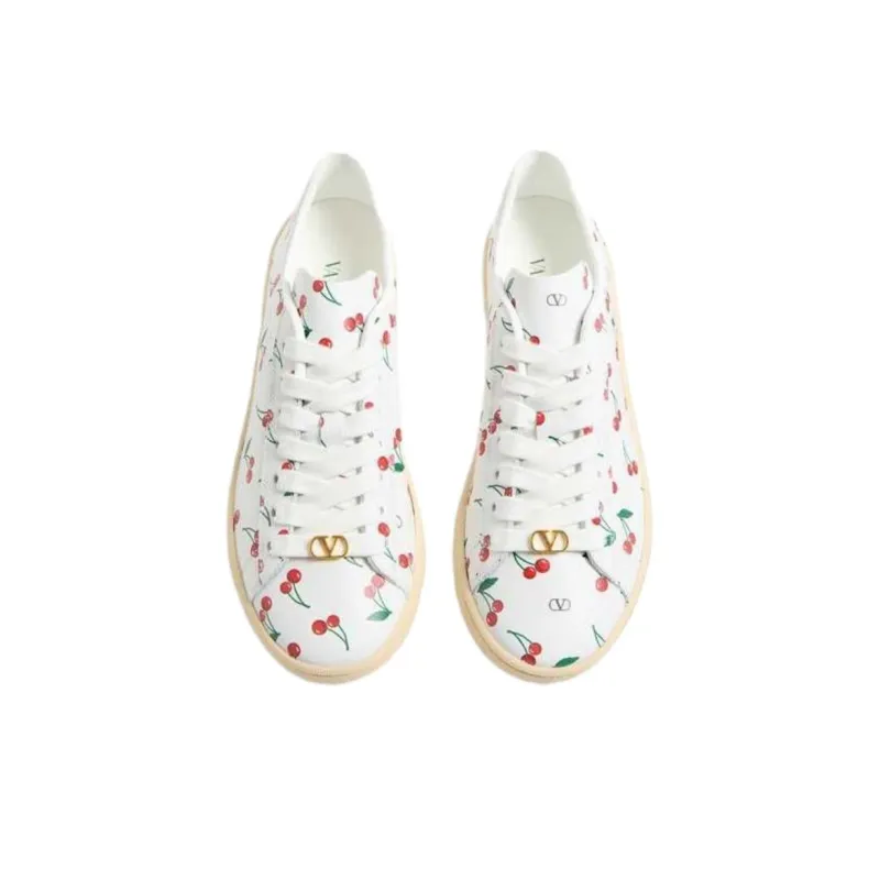Valentino ROYCO Low Top Skateboard Shoes Women's White-4