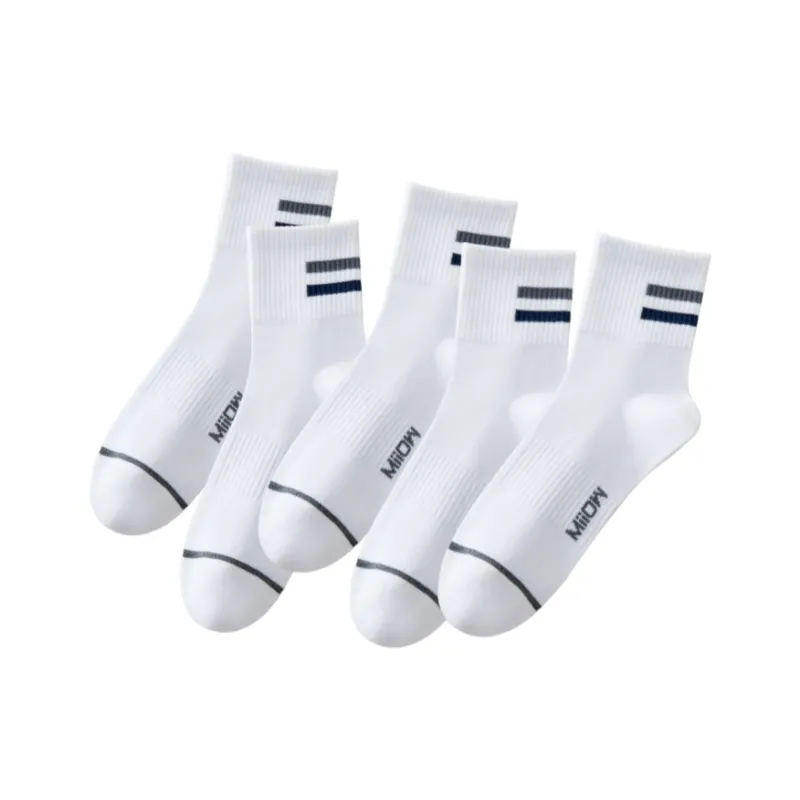 MIIOW Mid Calf Socks Men's 5 Pack-0