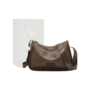 Old Man's Head Synthetic Leather Crossbody Bag Regular Men's Khaki