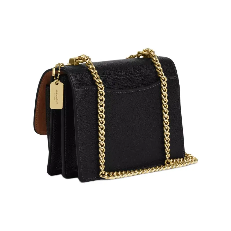 COACH Leather Shoulder Bag Mini Women's Black-1