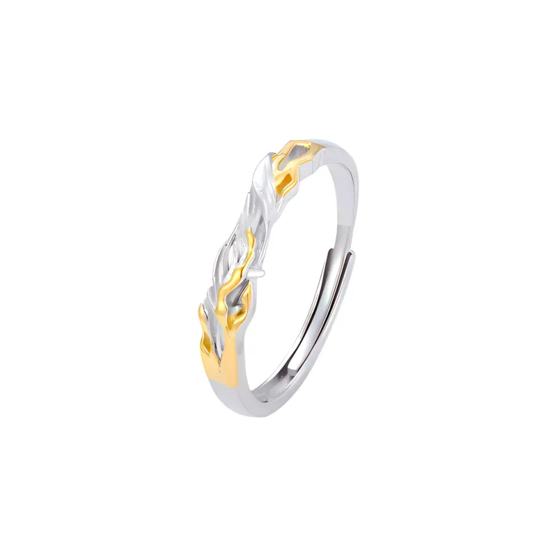 CLARKIA FLOWER S999 Fine Silver Rings Unisex-5