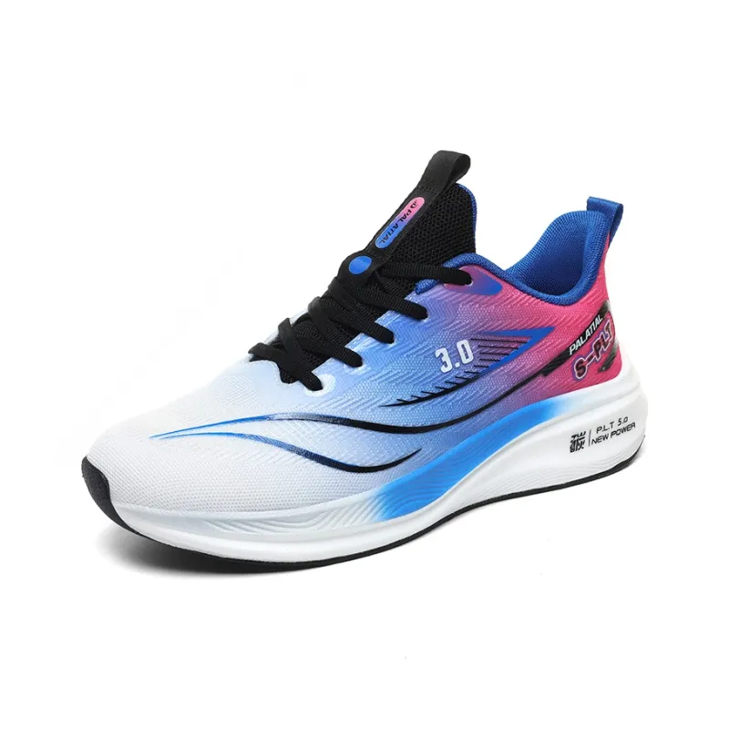 PALATIAL Carbon Running Shoes Men Low Top White Blue, Light Gray Orange, Black Green-1
