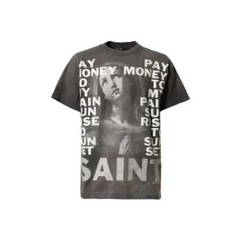 SAINT Mxxxxx x Pay Money To My Pain SS24 T Shirt Men's Gray