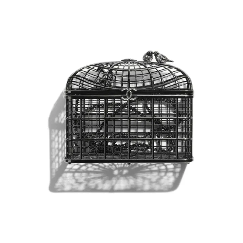 CHANEL Metal Evening Party Shoulder Bags Women's Black-0