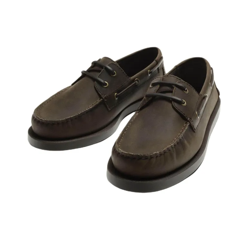 ZARA Boat Shoes Men Brown-2