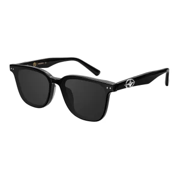 MUJOSH Plate Frame Square Double Sided Oil Stain Resistant Lens Outdoor Travel Sunglasses Unisex Versatile Black
