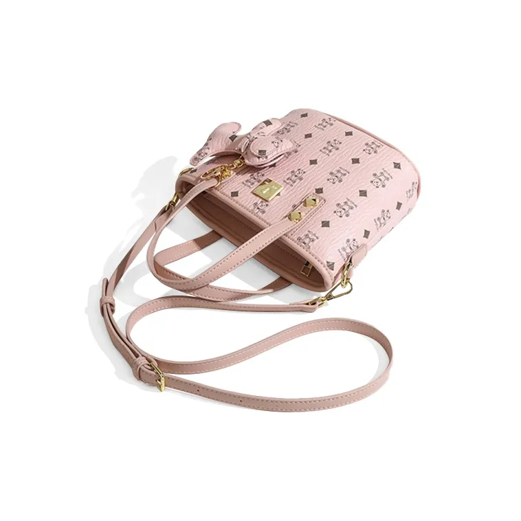 CLEVER& KETCH PU Tote Shoulder Bag, Crossbody Bag, Handbag Women's Apricot/Pink/Brown-7