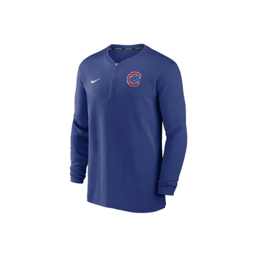 Nike Chicago Cubs Authentic Collection Game Time Men's Nike Dri FIT Mlb 1/2 Zip Long Sleeve Top