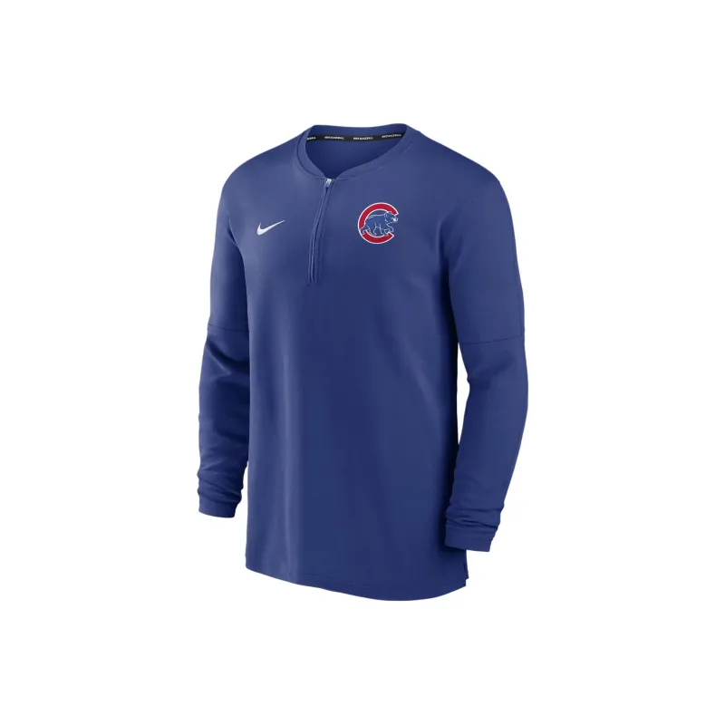 Nike Chicago Cubs Authentic Collection Game Time Men's Nike Dri FIT Mlb 1/2 Zip Long Sleeve Top-0