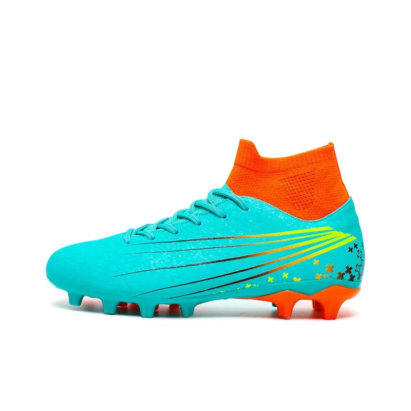 QIUTEXIONG FG Rubber Long Studs TF Rubber Broken Studs Slip Resistant Soccer Shoes Unisex-28