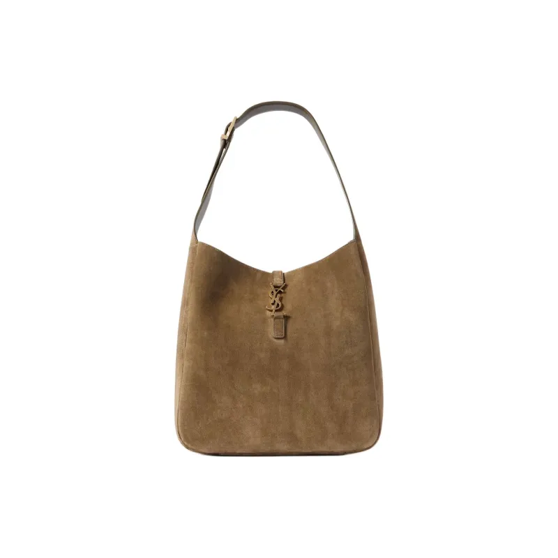 SAINT LAURENT LE5A7 Calf Suede Shoulder Bag Tubas Women's Tan-0