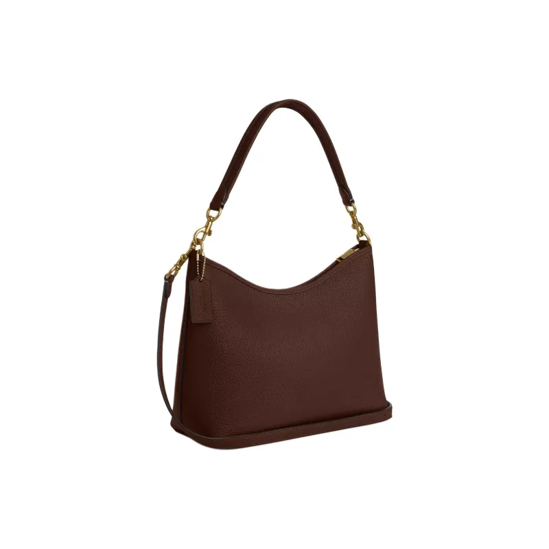 COACH LAUREL Leather One Shoulder Handbag Large Size Women's Maple Leaf Red-1