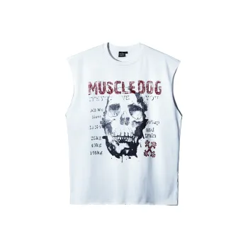Muscle Dog Tank Tops Men's White