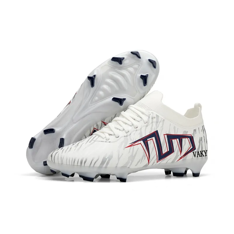 VAKY Soccer Shoes Unisex Low Top Black Gold/White Gray-8