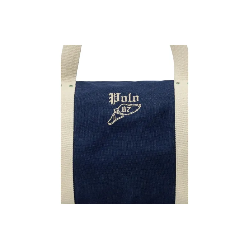 Polo Ralph Lauren Cotton One Shoulder Crossbody Portable Travel Bag Men's Dark Blue-4